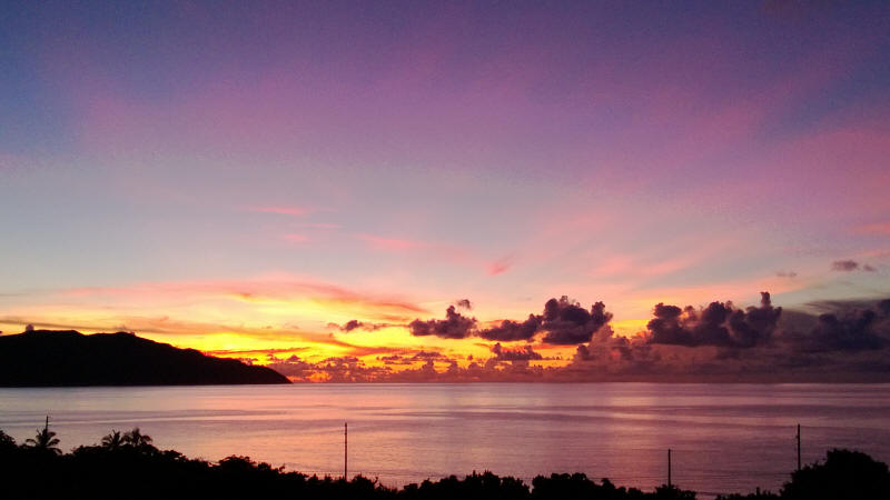 Sunset over Cane Bay on St Croix.