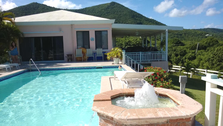 Pool at Villa Dawn on St. Croix.