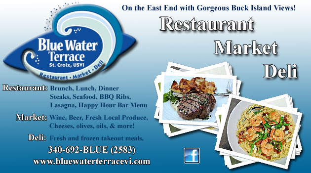 Blue Water Terrace on St. Croix - Restaurant, Market, Deli