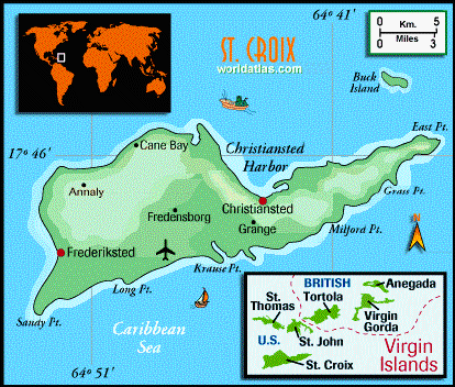 St. croix, USVI, maps